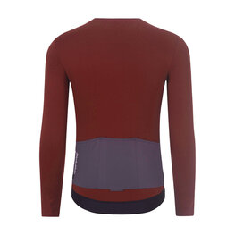 HOLOKOLO Tricou de cilism pentru iarnă cu mânecă lungă - SPECIAL - alb/bordo