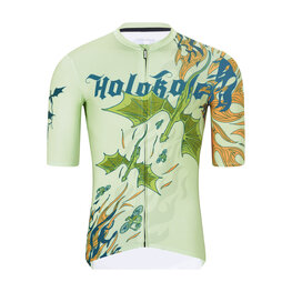 HOLOKOLO Tricou de ciclism cu mânecă scurtă - DRAGON - verde deschis