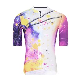 HOLOKOLO Tricou de ciclism cu mânecă scurtă - SPLASH - gri/mov
