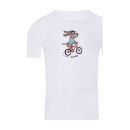 NU. BY HOLOKOLO Tricou de ciclism cu mânecă scurtă - PEDAL POWER - alb