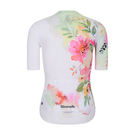 RIVANELLE Tricou de ciclism cu mânecă scurtă - FLOWERY LADY - alb/roz/verde