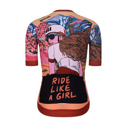 RIVANELLE Tricou de ciclism cu mânecă scurtă - FREE ELITE LADY LIMITED EDITION - portocaliu/multicolor