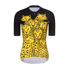 RIVANELLE Tricou de ciclism cu mânecă scurtă - CHEETAH II - galben/negru