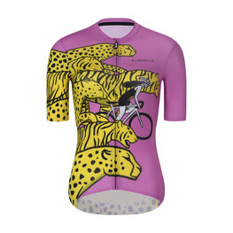 RIVANELLE Tricou de ciclism cu mânecă scurtă - CHEETAH - galben/roz