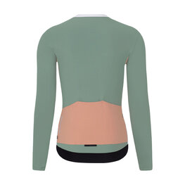 RIVANELLE Tricou de cilism pentru iarnă cu mânecă lungă - SPECIAL - alb/verde