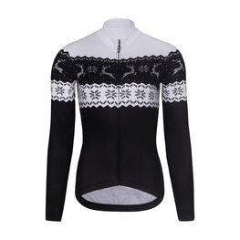 RIVANELLE Tricou de cilism pentru iarnă cu mânecă lungă - FROSTTRAIL WINTER - negru/alb