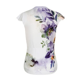 RIVANELLE Tricou de ciclism cu mânecă scurtă - MISS FLOWERY - alb/multicolor
