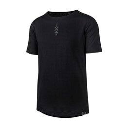 IXS Tricou de ciclism cu mânecă scurtă - FLOW MERINO - negru