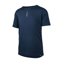 IXS Tricou de ciclism cu mânecă scurtă - FLOW MERINO - albastru