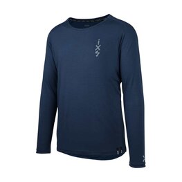 IXS Tricou de ciclism cu mânecă lungă de vară - FLOW MERINO LS - albastru