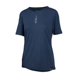 IXS Tricou de ciclism cu mânecă scurtă - FLOW MERINO SS - albastru
