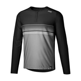 IXS Tricou de ciclism cu mânecă lungă de vară - FLOW LITE 1.0 - negru/gri