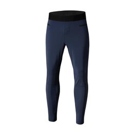 IXS Pantaloni de ciclism lungi fără bretele - FLOW LITE 1.0 - albastru