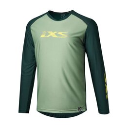 IXS Tricou de ciclism cu mânecă lungă de vară - TRIGGER LITE 1.0 - verde