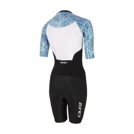 ZONE3 Salopetă de ciclism - LAVA  - negru/albastru/alb