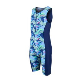 ZONE3 Salopetă de ciclism - KID'S DIGITAL PRINT TRISUIT  - albastru