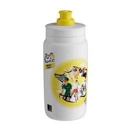 ELITE Sticlă de apă pentru ciclism - FLY TOUR DE FRANCE FAMMES 550 - alb/galben