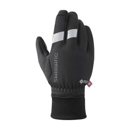SHIMANO Mănuși cu degete lungi de ciclism - WINDSTOPPER PRIMALOFT - negru