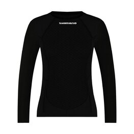 SHIMANO Tricou de ciclism cu mânecă lungă - VERTEX LONG - negru