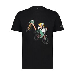 SHIMANO Tricou de ciclism cu mânecă scurtă - SENTIERO LTD - negru