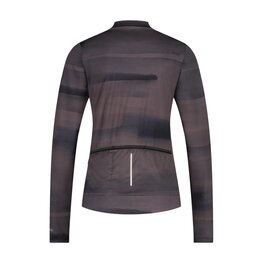 SHIMANO Tricou de cilism pentru iarnă cu mânecă lungă - KAEDE PRINTED LONG - mov/gri