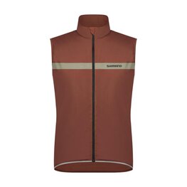 SHIMANO Vestă de ciclism - EVOLVE WIND INSULATED - maro