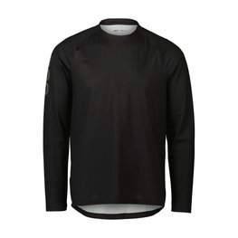 POC Tricou de ciclism cu mânecă lungă de vară - ESSENTIAL MTB - negru