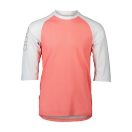 POC Tricou de ciclism cu mânecă lungă de vară - MTB PURE  - roșu/alb