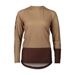 POC Tricou de ciclism cu mânecă lungă de vară - MTB PURE - maro