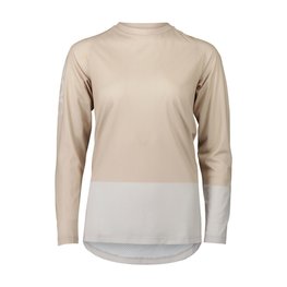 POC Tricou de ciclism cu mânecă lungă de vară - MTB PURE - bej/gri