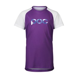 POC Tricou de ciclism cu mânecă scurtă - ESSENTIAL MTB - mov/alb