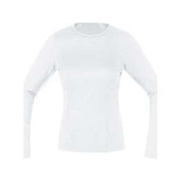 GORE Tricou de ciclism cu mânecă lungă - BASE LAYER - alb