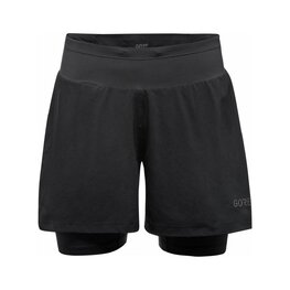 GORE Pantaloni scurți de ciclism fără bretele - R5 2IN1 - negru