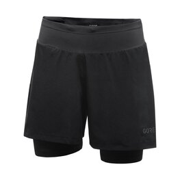 GORE Pantaloni scurți de ciclism fără bretele - R5 2IN1 - negru