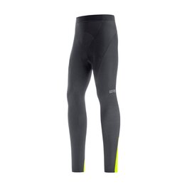 GORE Pantaloni de ciclism lungi fără bretele - C3 THERMO - negru/galben