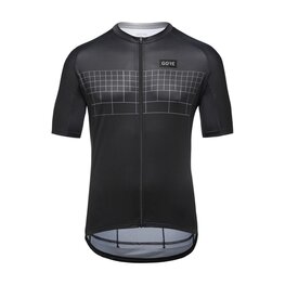 GORE Tricou de ciclism cu mânecă scurtă - GRID FADE 2.0 - negru/gri