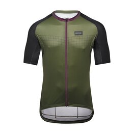GORE Tricou de ciclism cu mânecă scurtă - GRID FADE 2.0 - verde/mov