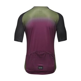 GORE Tricou de ciclism cu mânecă scurtă - GRID FADE 2.0 - verde/mov