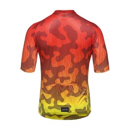 GORE Tricou de ciclism cu mânecă scurtă - RAIN CAMO - portocaliu/galben