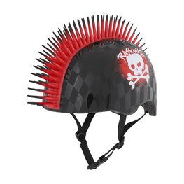 BELL Cască de ciclism - SKULL HAWK - negru/roșu