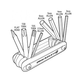 BLACKBURN Instrumente pentru ciclism - GRID 8 - negru