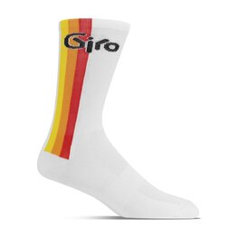 GIRO Șosete clasice de ciclism - COMP RACER HIGH RISE - alb/multicolor