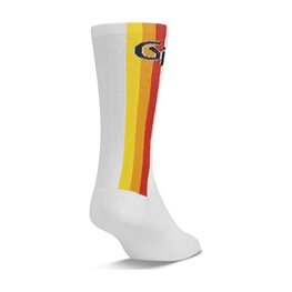 GIRO Șosete clasice de ciclism - COMP RACER HIGH RISE - alb/multicolor