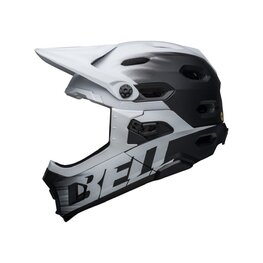 BELL Cască de ciclism - SUPER DH - alb/negru