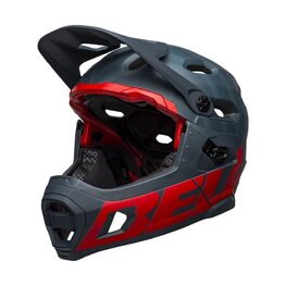 BELL Cască de ciclism - SUPER DH - verde/roșu