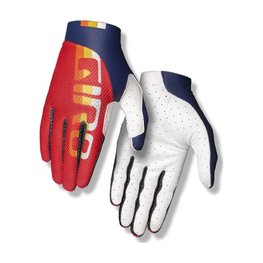 GIRO Mănuși cu degete lungi de ciclism - TRIXTER - roșu/negru/alb