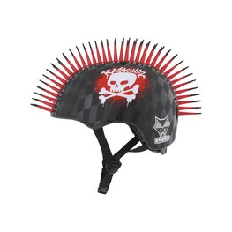 BELL Cască de ciclism - RASKULLZ SKULL HAWK - negru/roșu