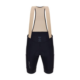 SANTINI Pantaloni scurți de ciclism cu bretele - CARGO - negru
