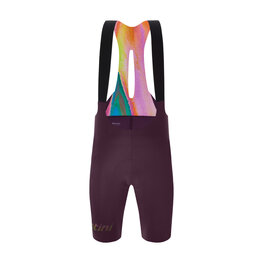 SANTINI Pantaloni scurți de ciclism cu bretele - UNICO EDGE - bordo