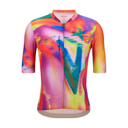 SANTINI Tricou de ciclism cu mânecă scurtă - UNICO - roșu/galben/portocaliu